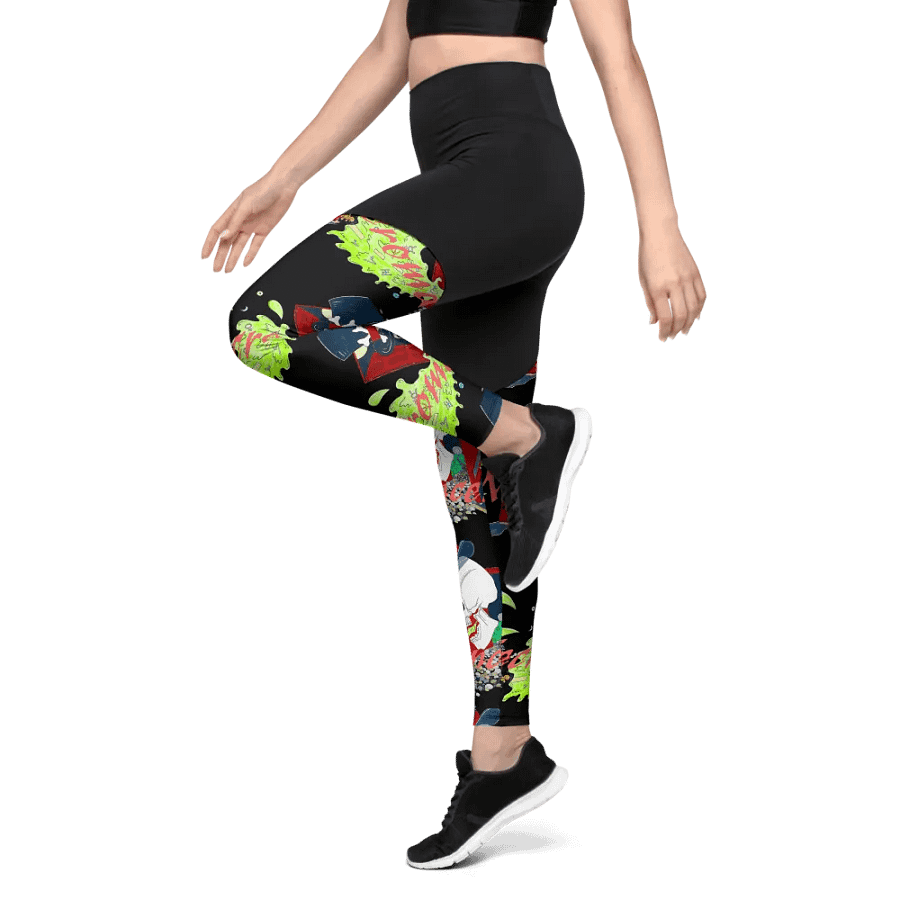 Skull Chaos All-Over Sports Leggings product image (10)
