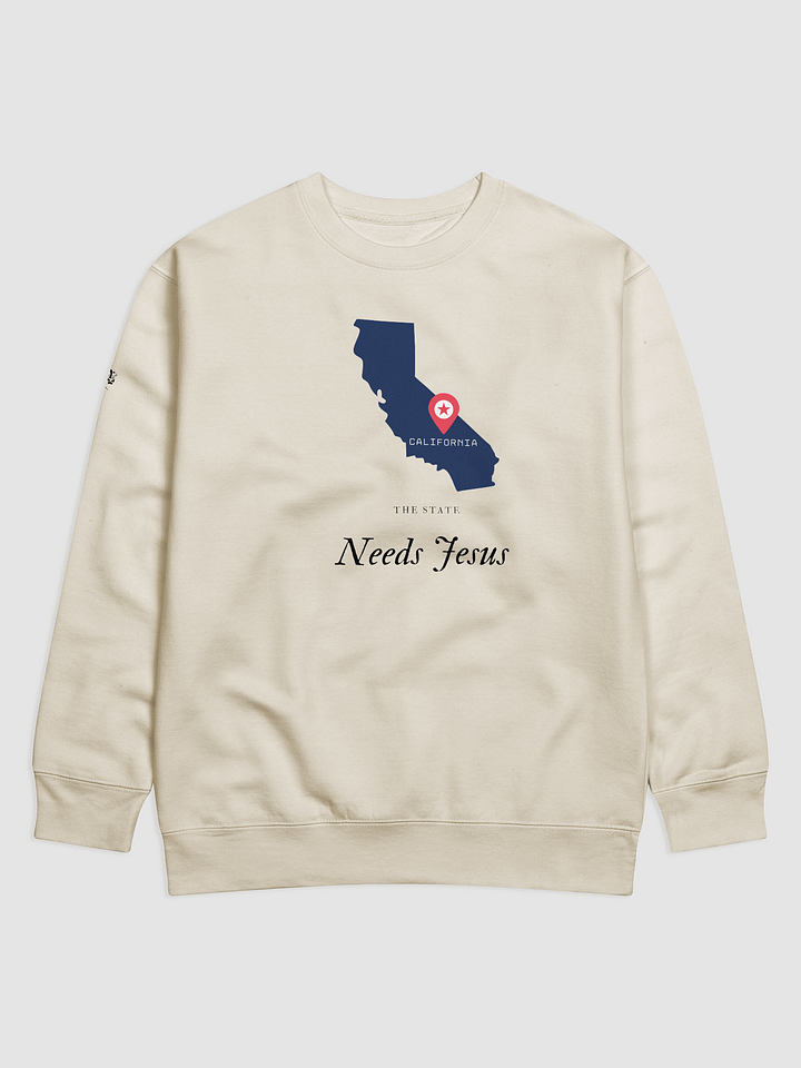 California needs Jesus Long-Sleeve crew neck Unisex product image (2)