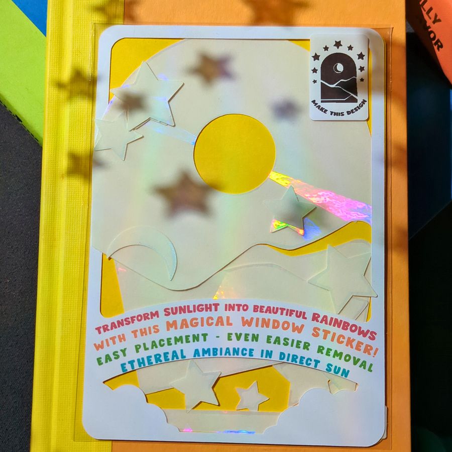 Suncatcher Set ~ "On The Rise" ~ Faux Stained Glass - Unique Rainbow Making Stickers!! Easy Application + Removal - Create a Magical Space! product image (4)