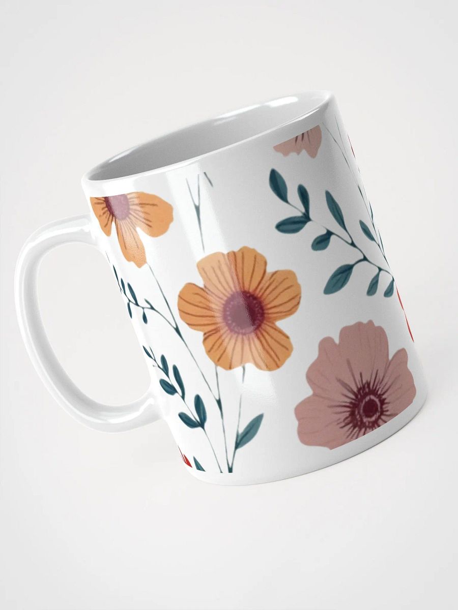 Floral Splendor White Glossy Mug product image (8)