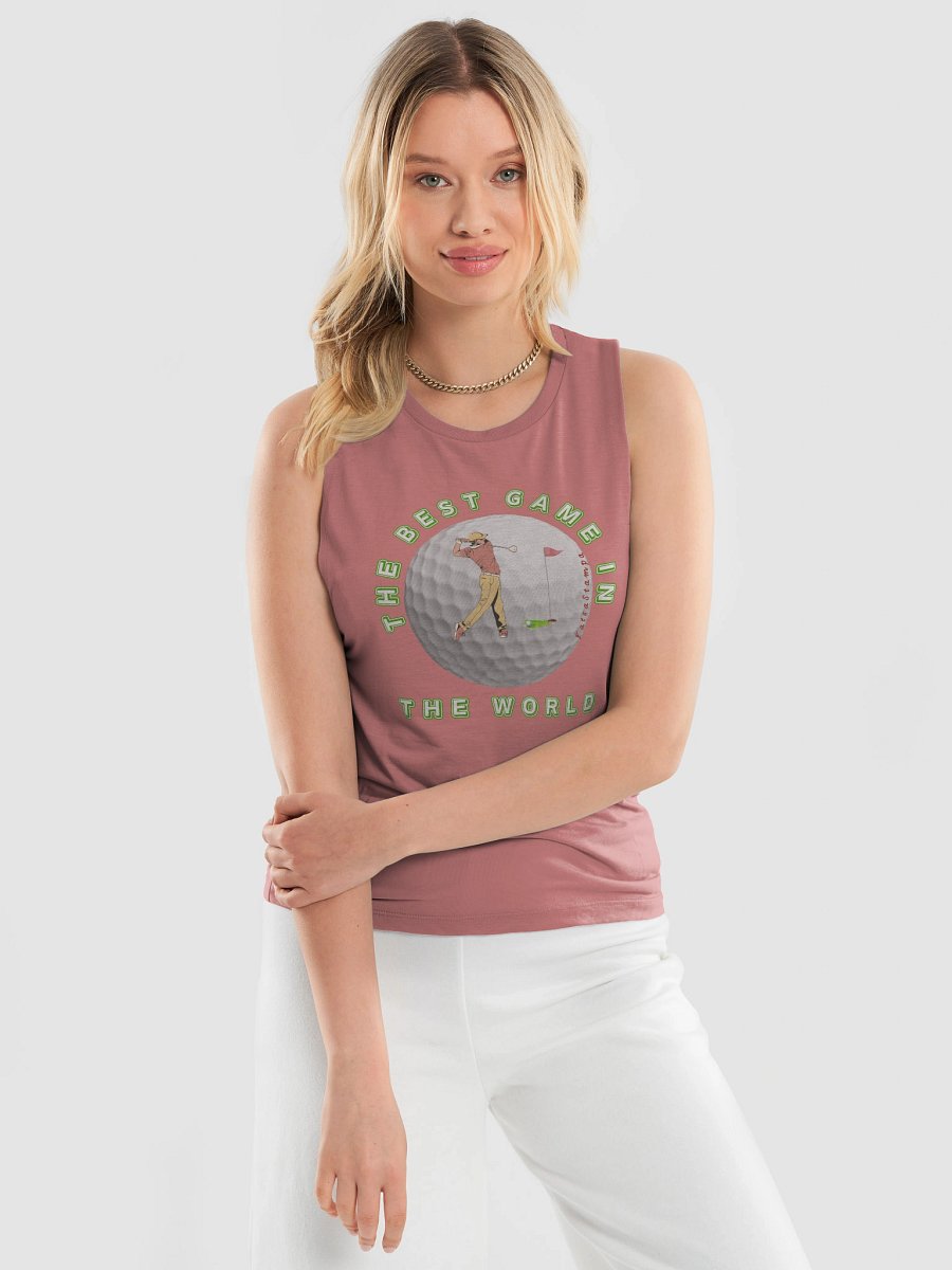 Swing into Style Golf Ball Illustration Muscle Tank product image (11)