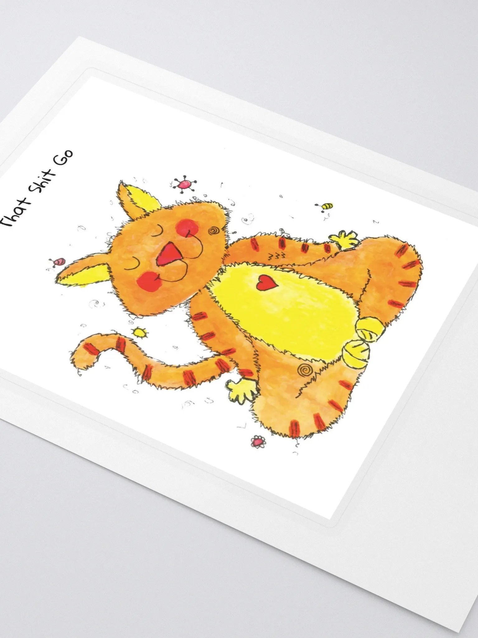 Ging Ging Meditating Cat Sticker product image (3)