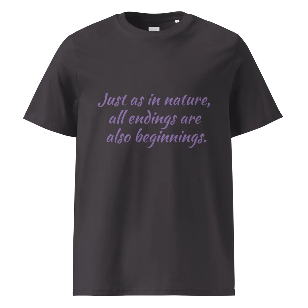 New Beginnings Quote Organic Tee product image (1)
