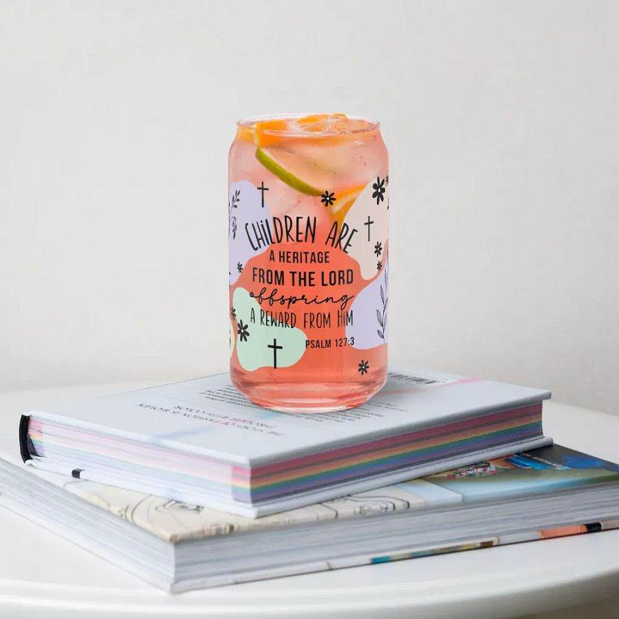 Godmother proposal gift with Bible verse with lid and straw product image (5)