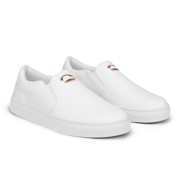 White "Coffee" Women's Canvas Slip-Ons product image (2)