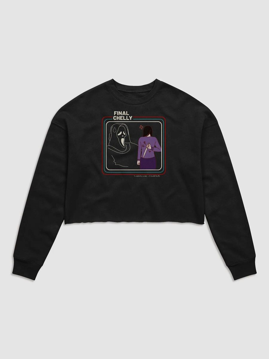 Big Mad Womens Fleece Crop Top Printed Sweatshirt product image (1)