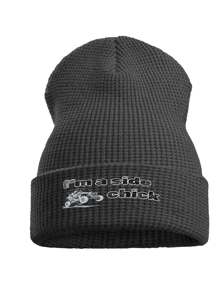 Embroidered I'm a side chick waffle beanie product image (2)