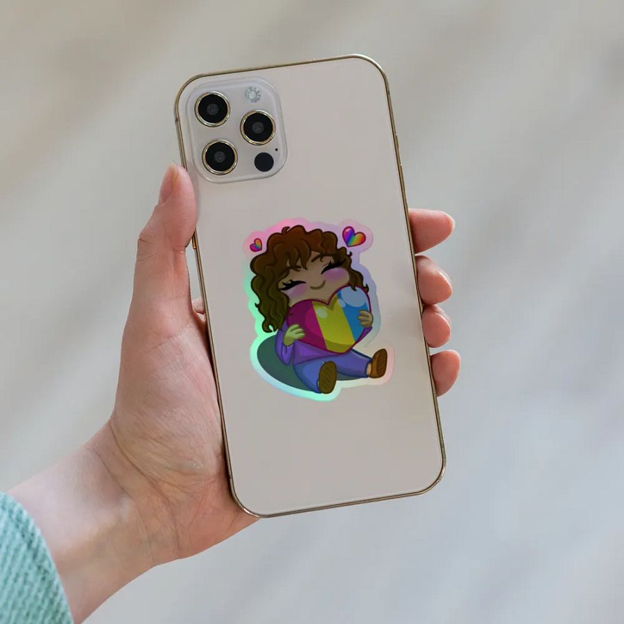 Pansexual Pride Holographic Sticker product image (3)
