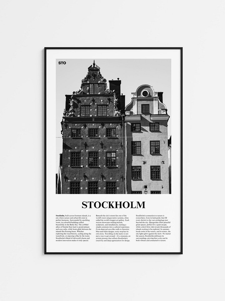 Stockholm 01 Newspaper Poster product image (1)