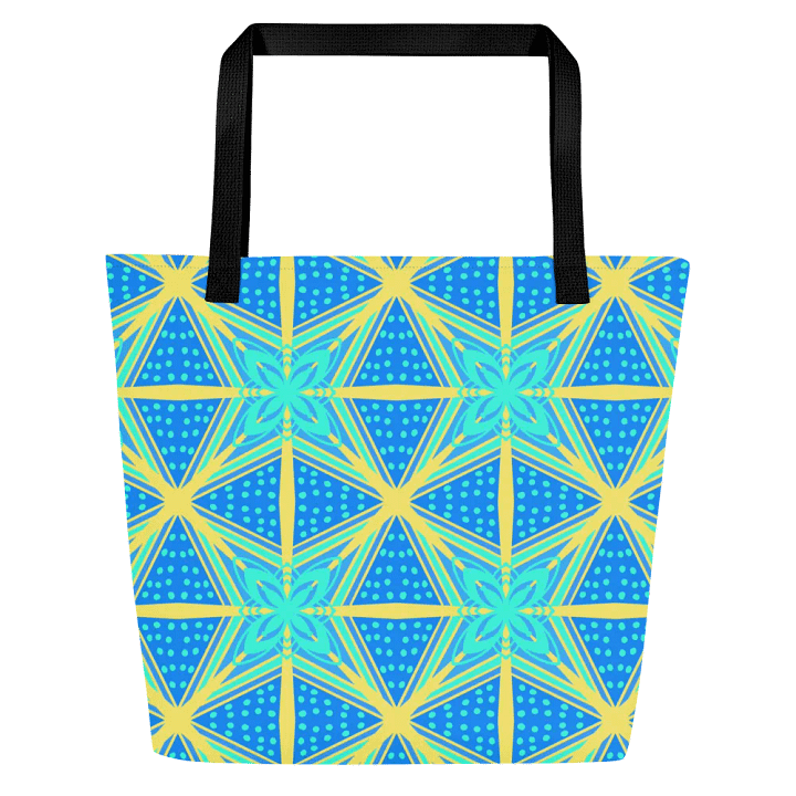 Blue and Yellow Pattern All Over Print Tote product image (1)