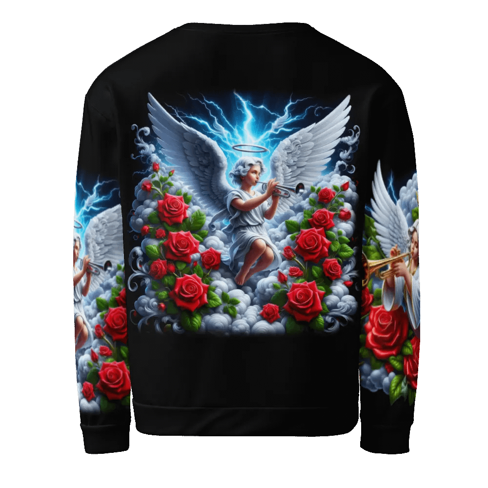 Angels making Music with a Trumpet - All-Over Unisex Sweatshirt #35 product image (2)