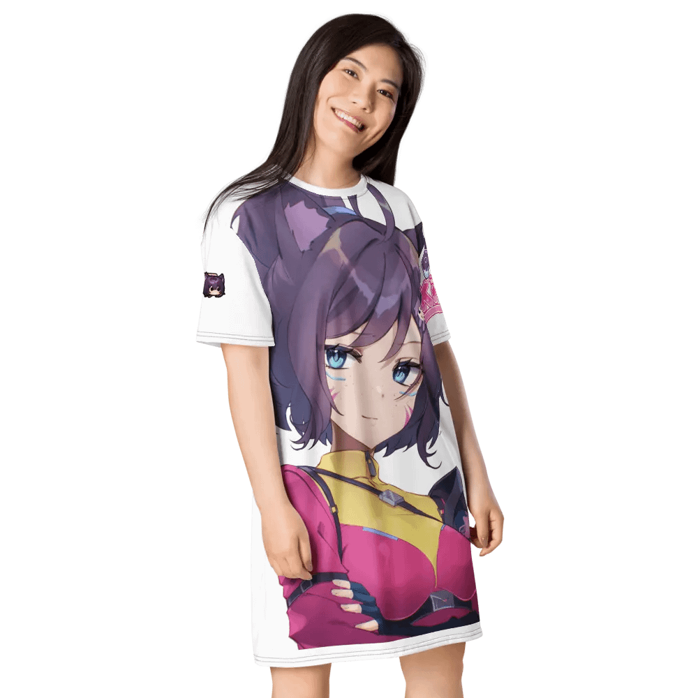 Pixel Kitten Playful All-Over T-Shirt Dress product image (5)