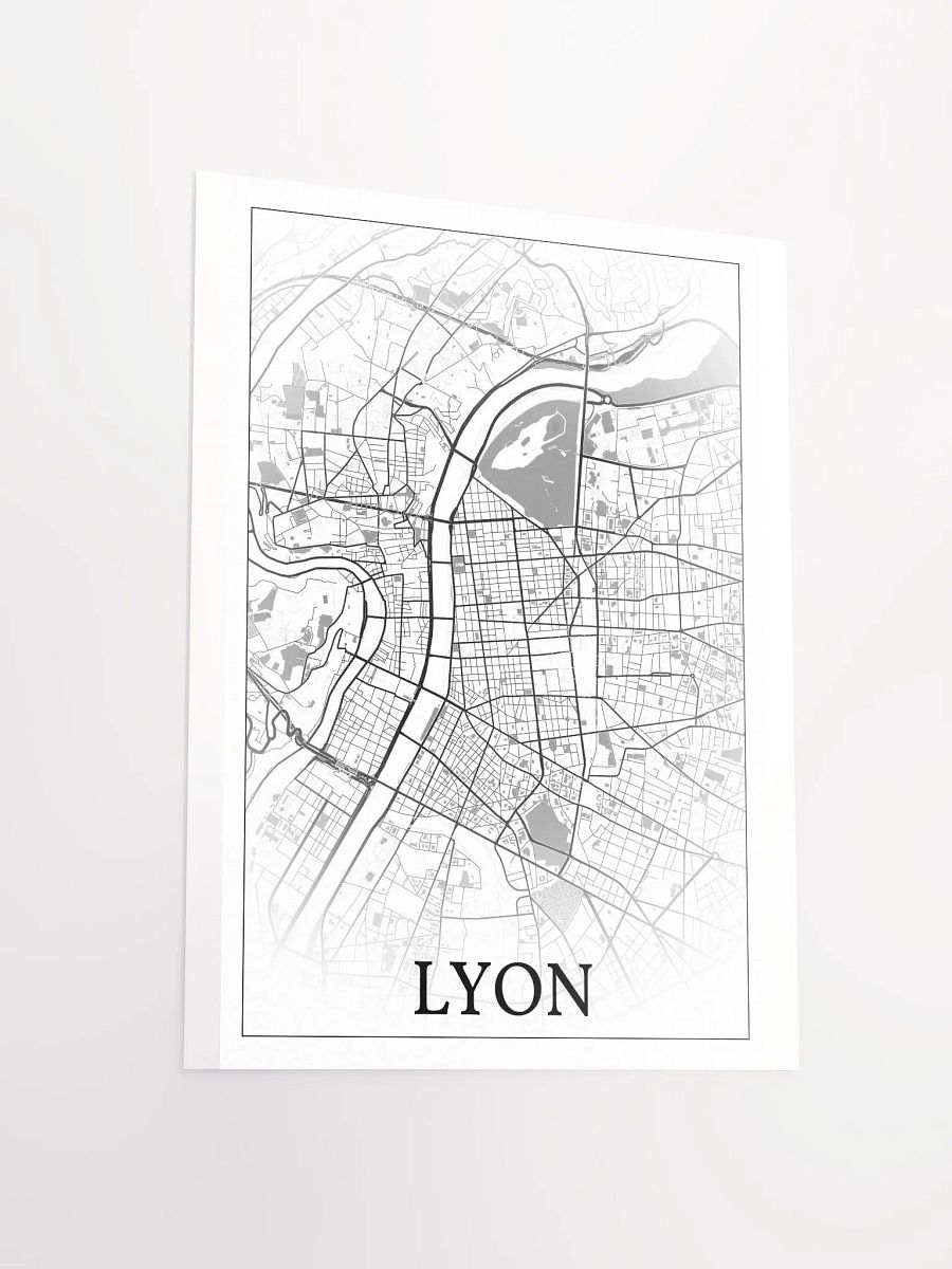 Lyon, France, city map print product image (14)