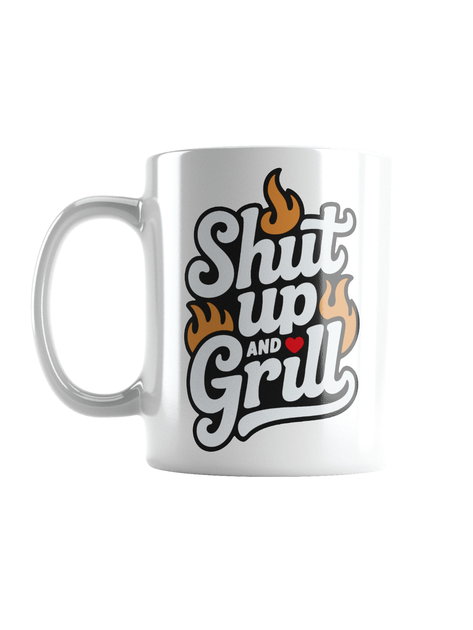 Shut Up and Grill White Ceramic Mug for Grillmaster product image (1)