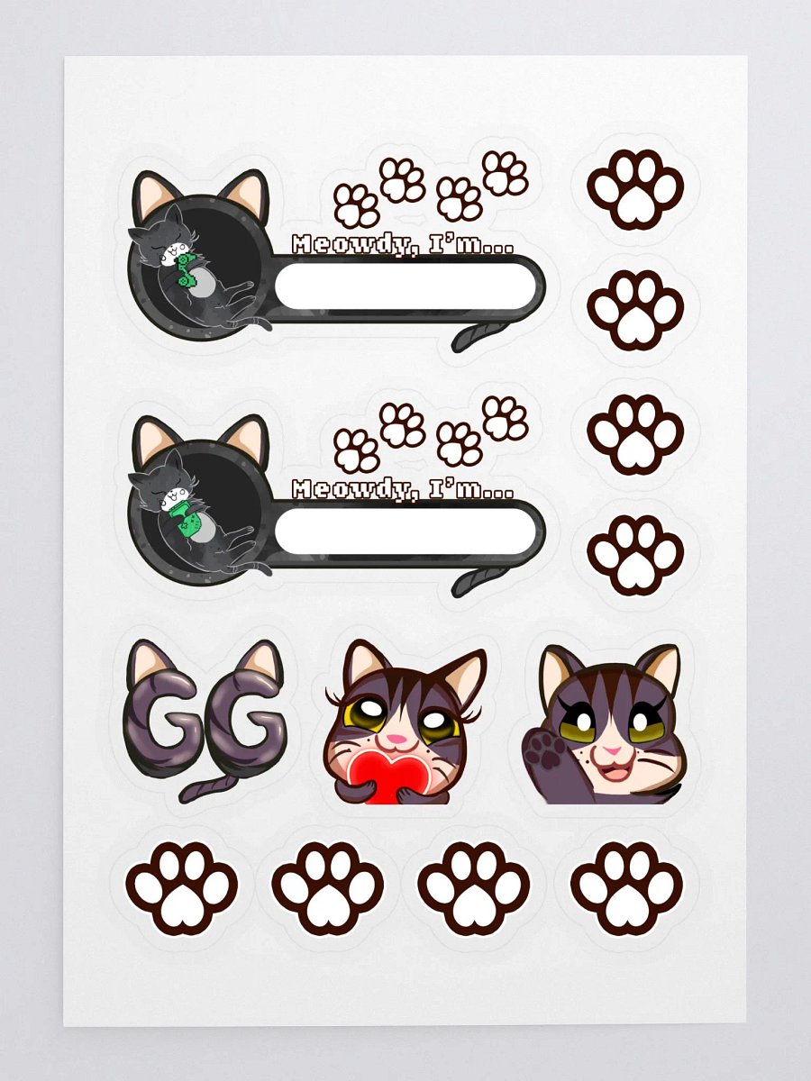 Black Kitty Gaming Stickers product image (3)