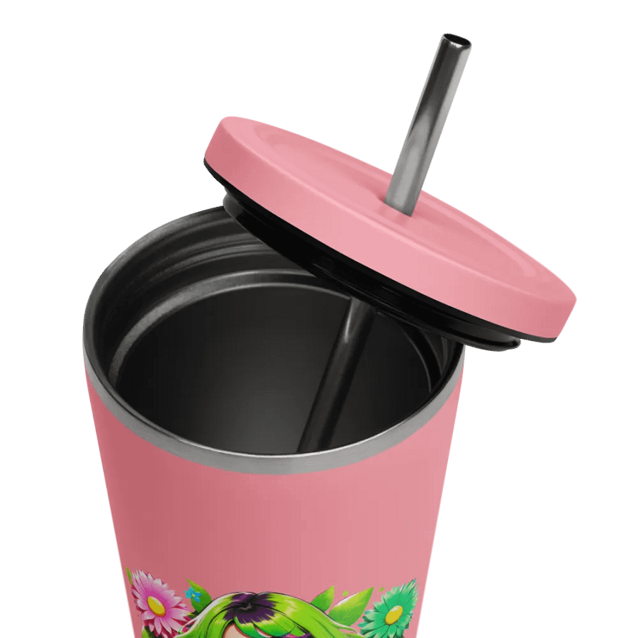 Brat 20 oz Tumbler Cup - Pink - Insulated Tumbler with a Straw v4 product image (11)