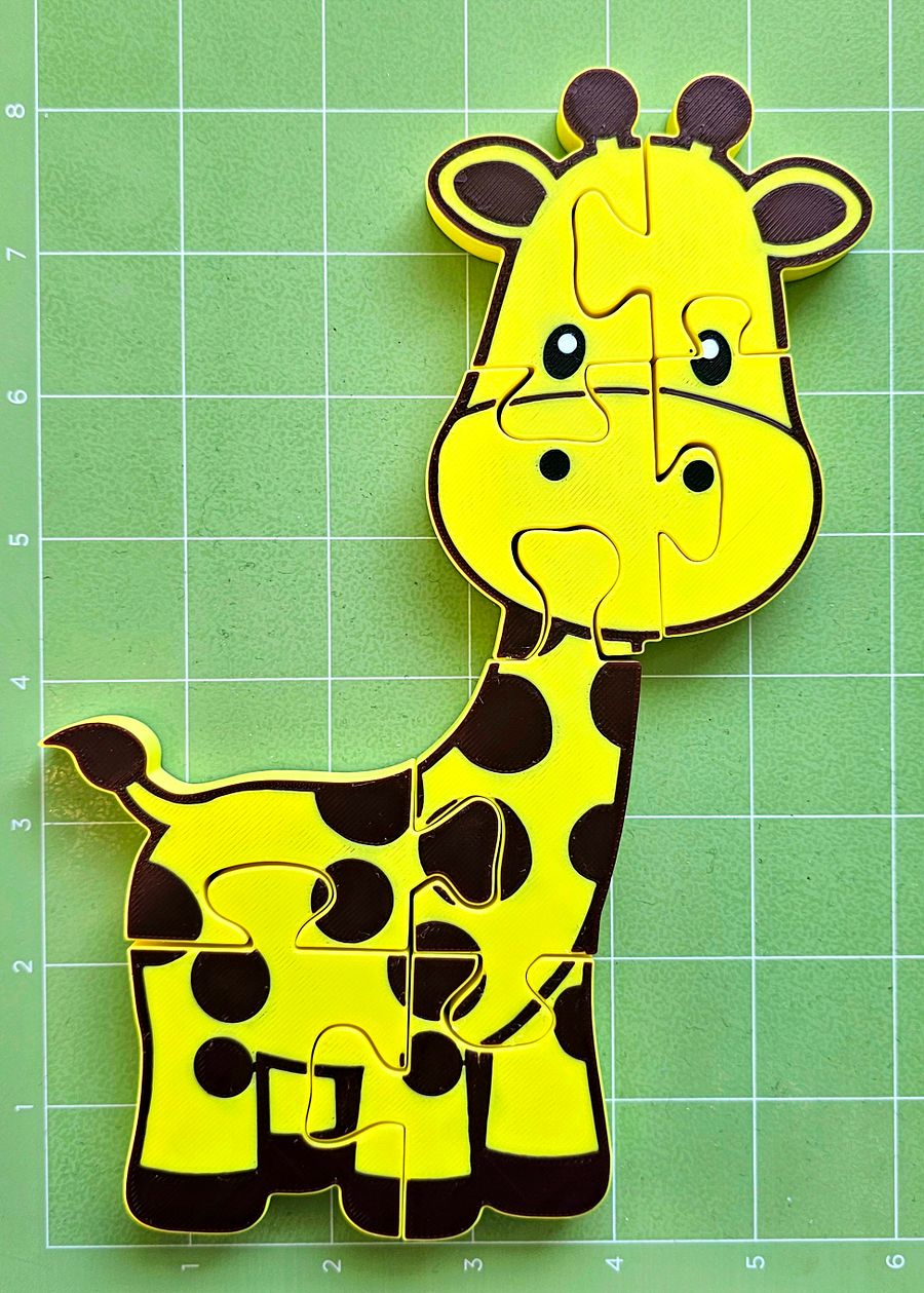 Giraffe 3D Printed Jigsaw Puzzle – A Tall Challenge for Young Explorers product image (4)