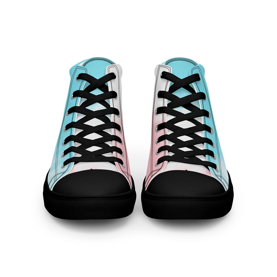 Pastel Blue, Pink and White and Black Flower Sneakers product image (41)