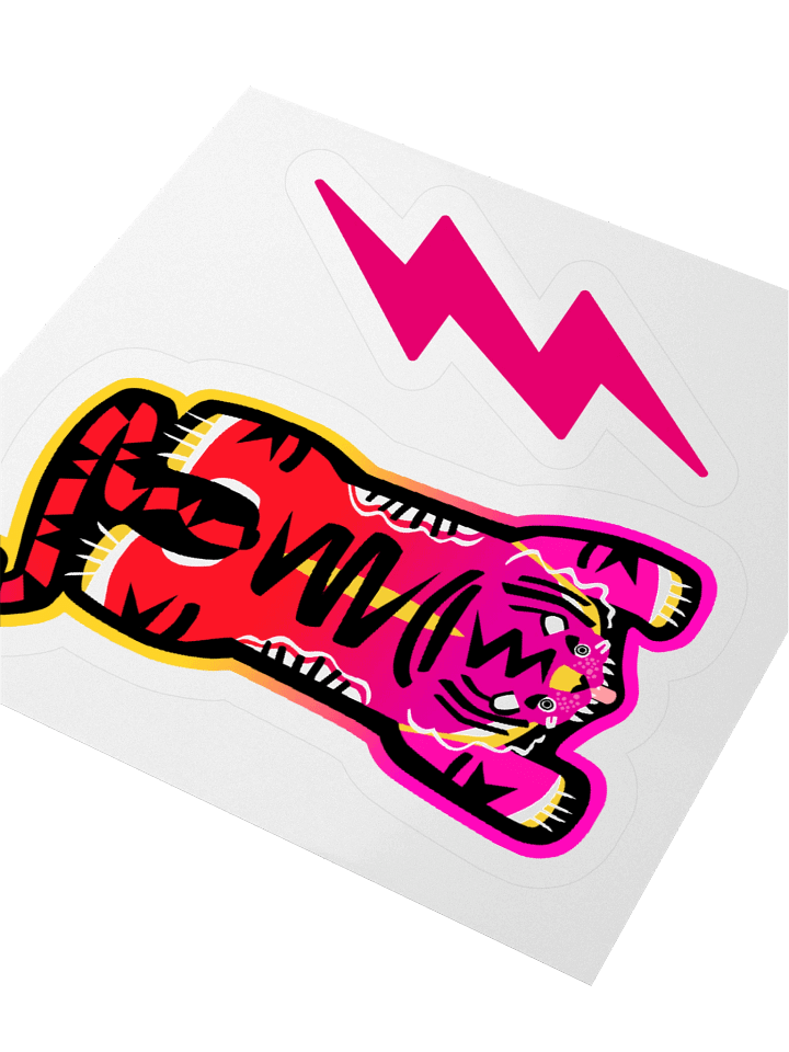 Pink and Red Tiger Sticker product image (1)