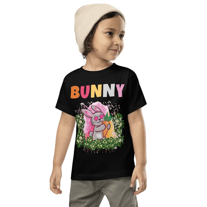 Bunny Cute Funny Colorful Bella+ Canvas Toddler T-Shirt – Best Gift for Boys and Girls product image (2)