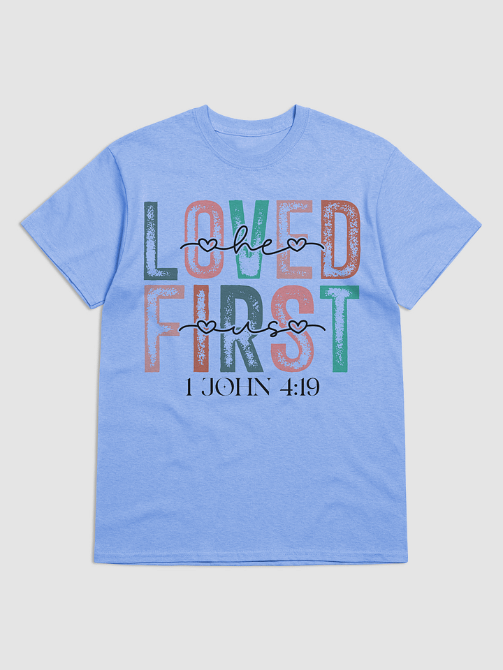 Loved First Colorful Text T-Shirt product image (3)