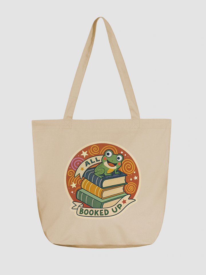 All Booked Up Frog Tote Bag product image (1)