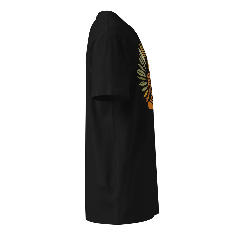 Meditative Sunburst T-Shirt - Zen Leaf Meditation | Ancient Wisdom Meets Boho Style product image (4)