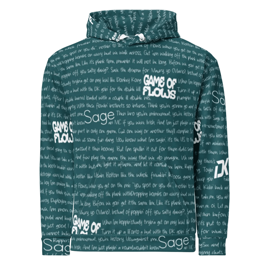 Game of Flows - DK Rap Artist & Sage - GREEN - Unisex Hoodie product image (2)