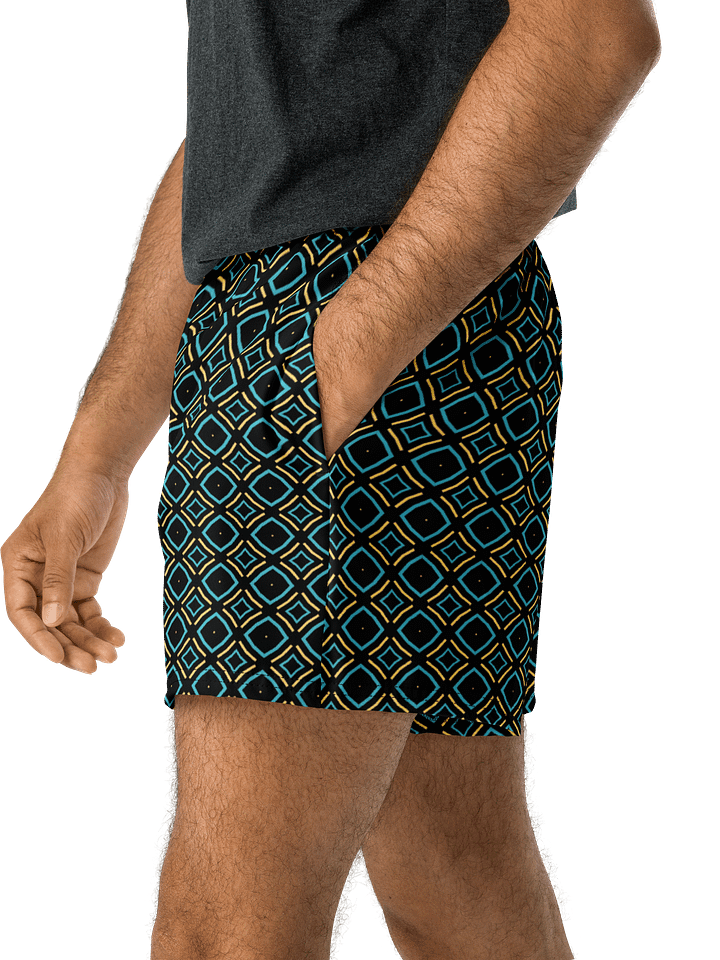 Bumble Delight Geometric All Over Print Unisex Athletic Short Shorts product image (2)
