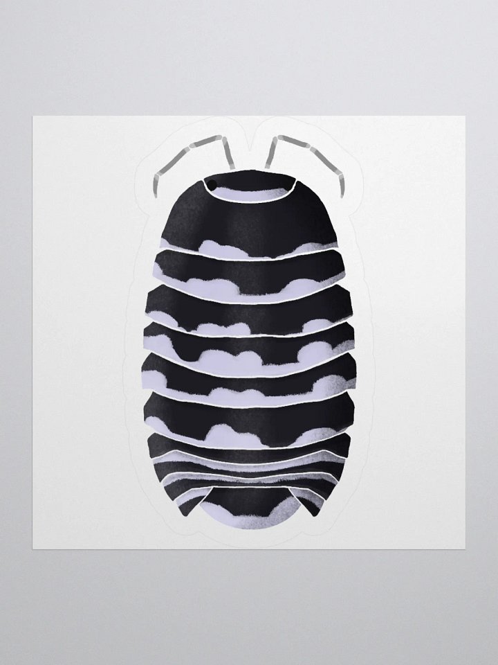 Zebra Isopod Sticker product image (1)