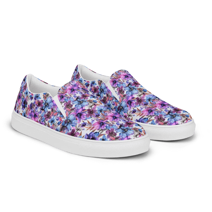 Purple Flowers Woman Canvas Shoes product image (2)