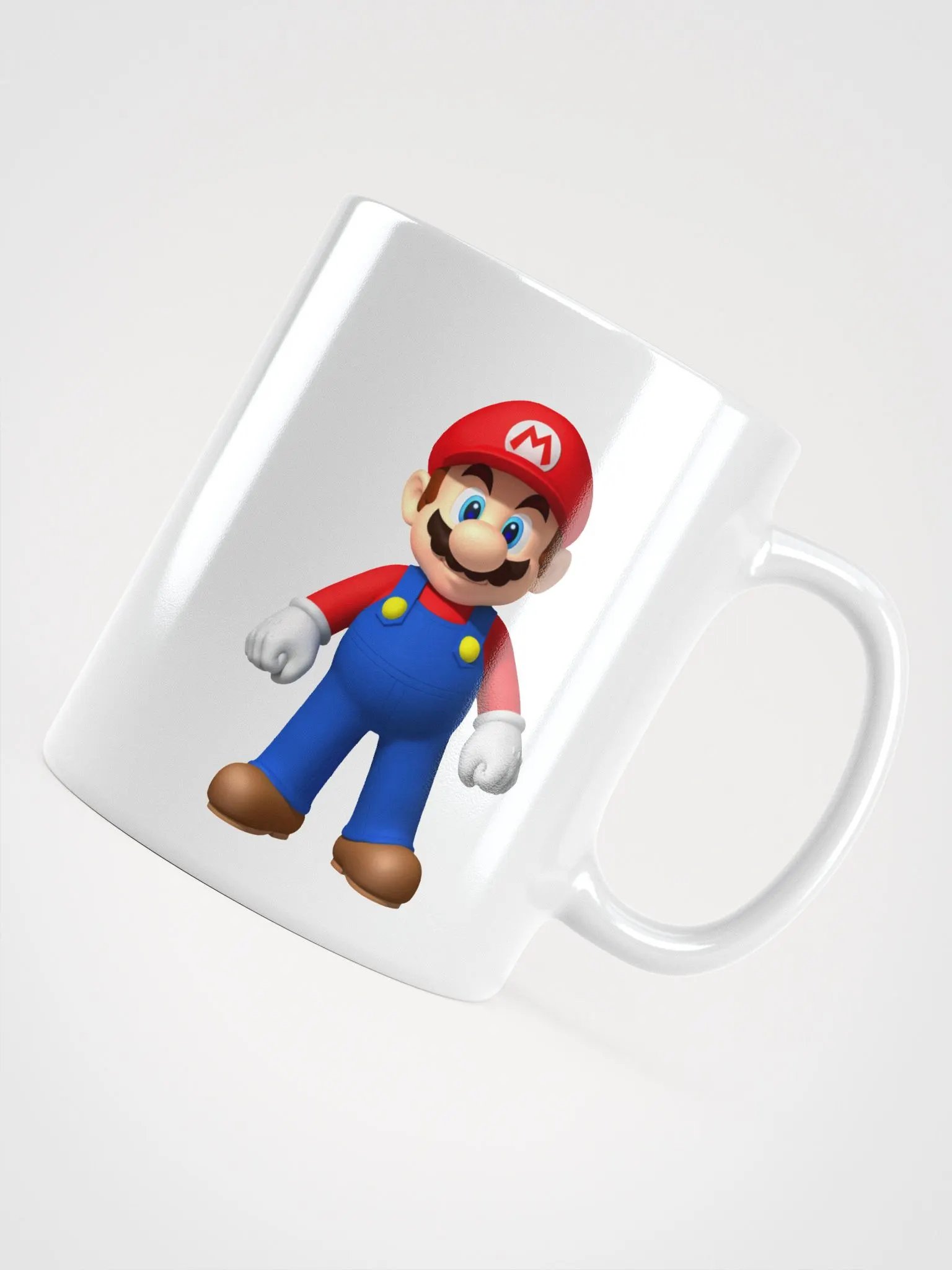 White Glossy Mug Mario product image (4)