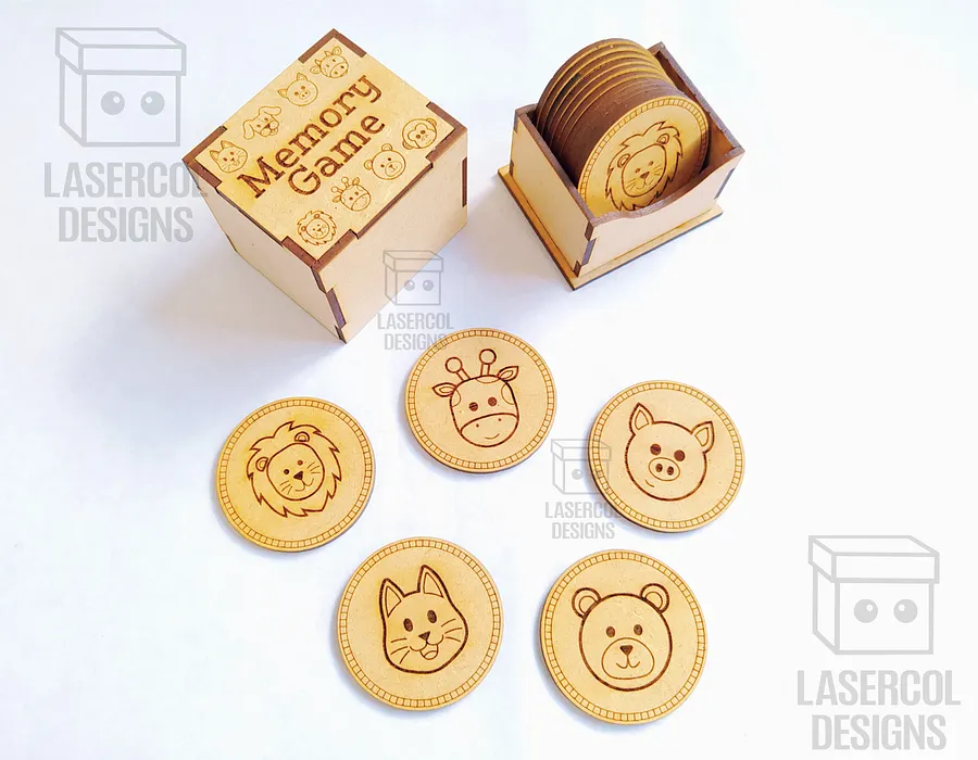 Memory Game (Animals) Version 2 - Laser Cut Files product image (5)