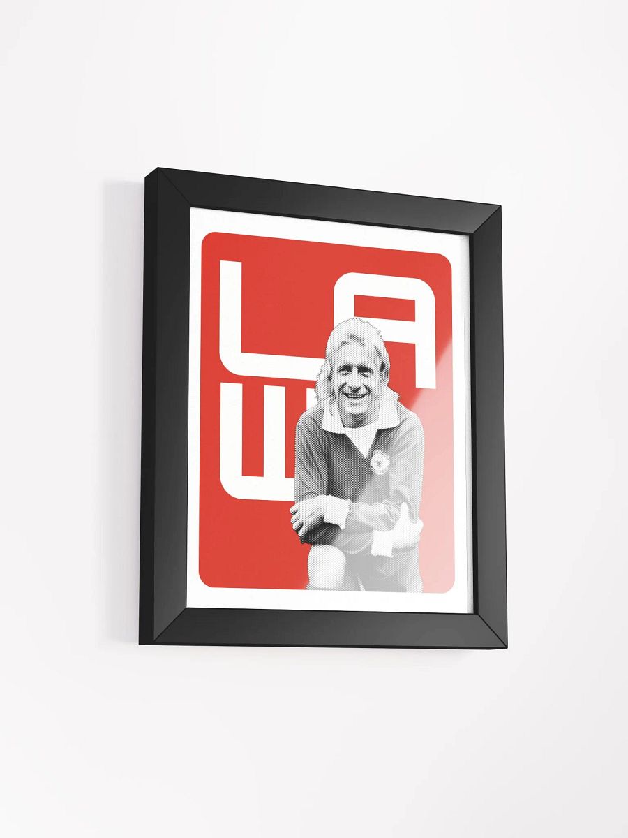 Denis Law BW Manchester United Name Art Framed Print product image (4)