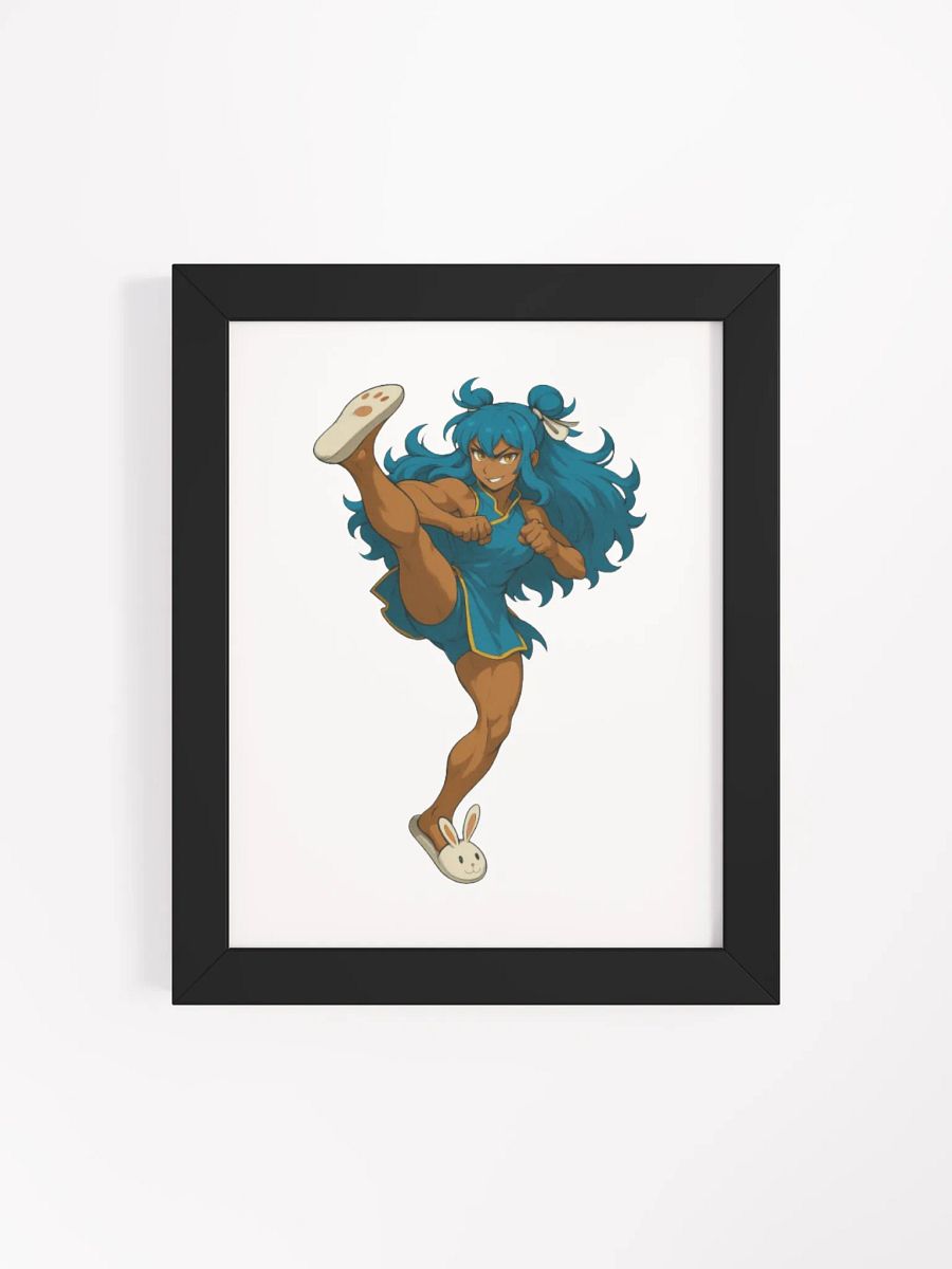 Dynamic Blue Bunny Kick Framed Poster product image (28)