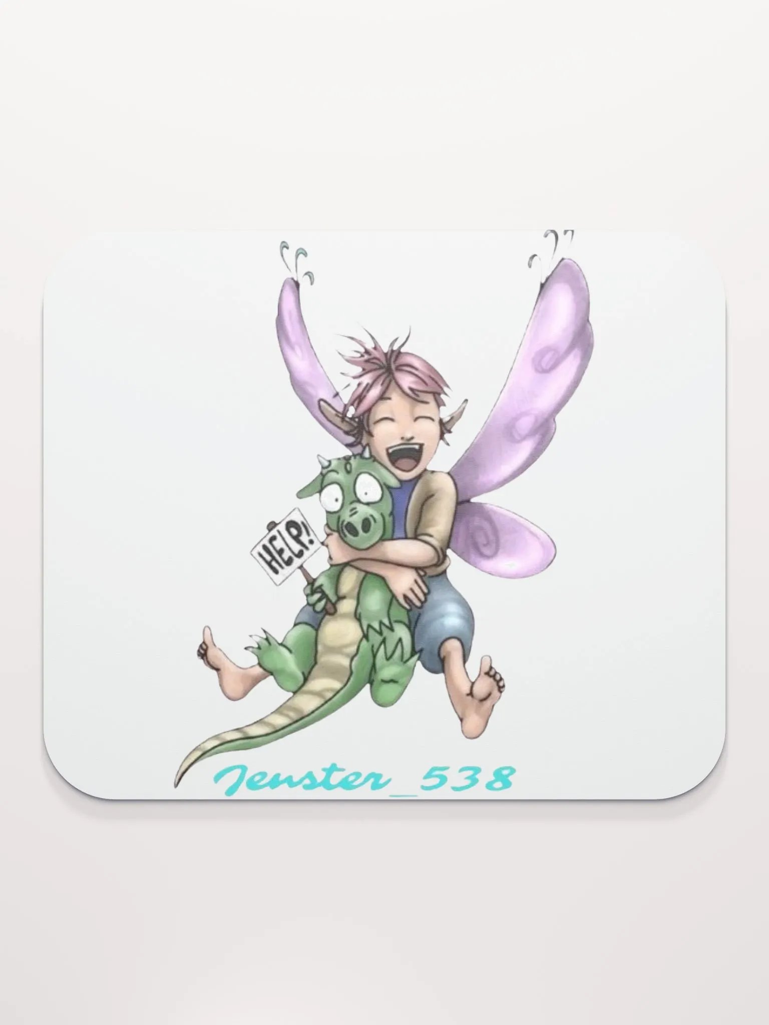 Whimsical Fairy and Dragon Mouse Pad product image (2)
