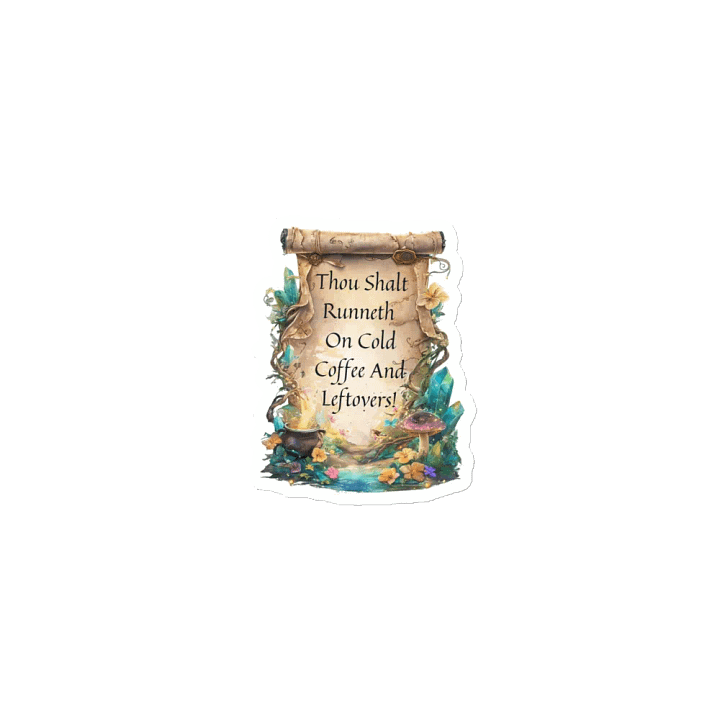 Cold Coffee & Leftovers Funny Mom Magnet – Sarcastic Fairytale Fridge Decor product image (1)