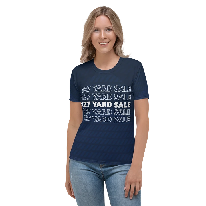 127 Yard Sale (2024) - All-Over Nautical Blue Print Women's Crew Neck T-Shirt product image (1)