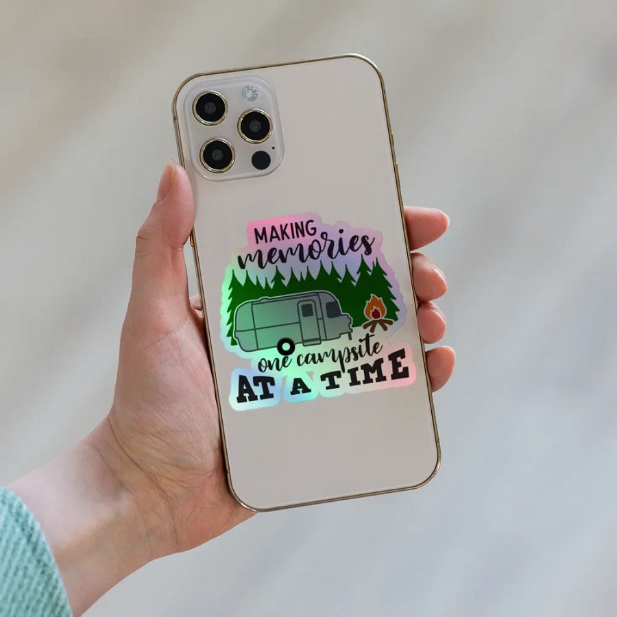Campsite Memories Holographic Sticker Sheet product image (8)