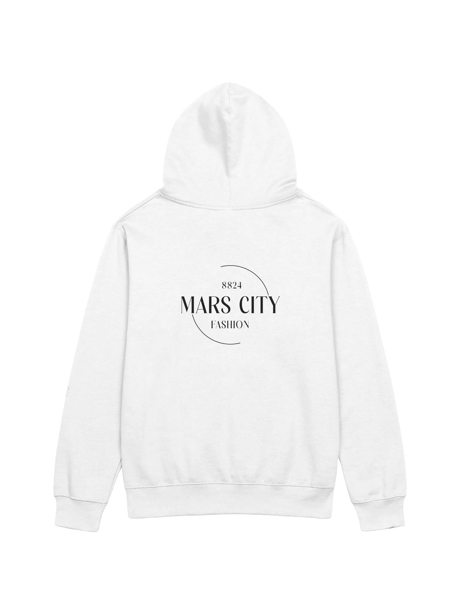 MARS CITY BLACK ASTRONAUT 8824 OUTLINE FRONT WITH MARS CITY FASHION BACK HOODIE IN 6 LIGHT COLORS product image (11)