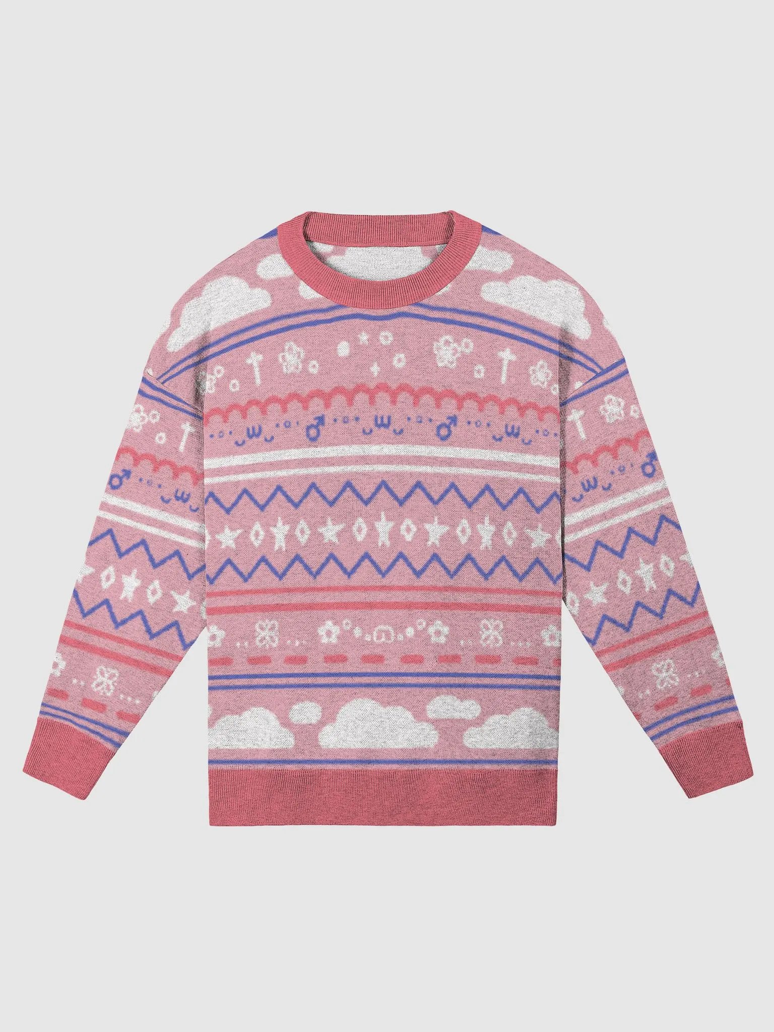 Cloudy Christmas Sweater - Pink product image (1)