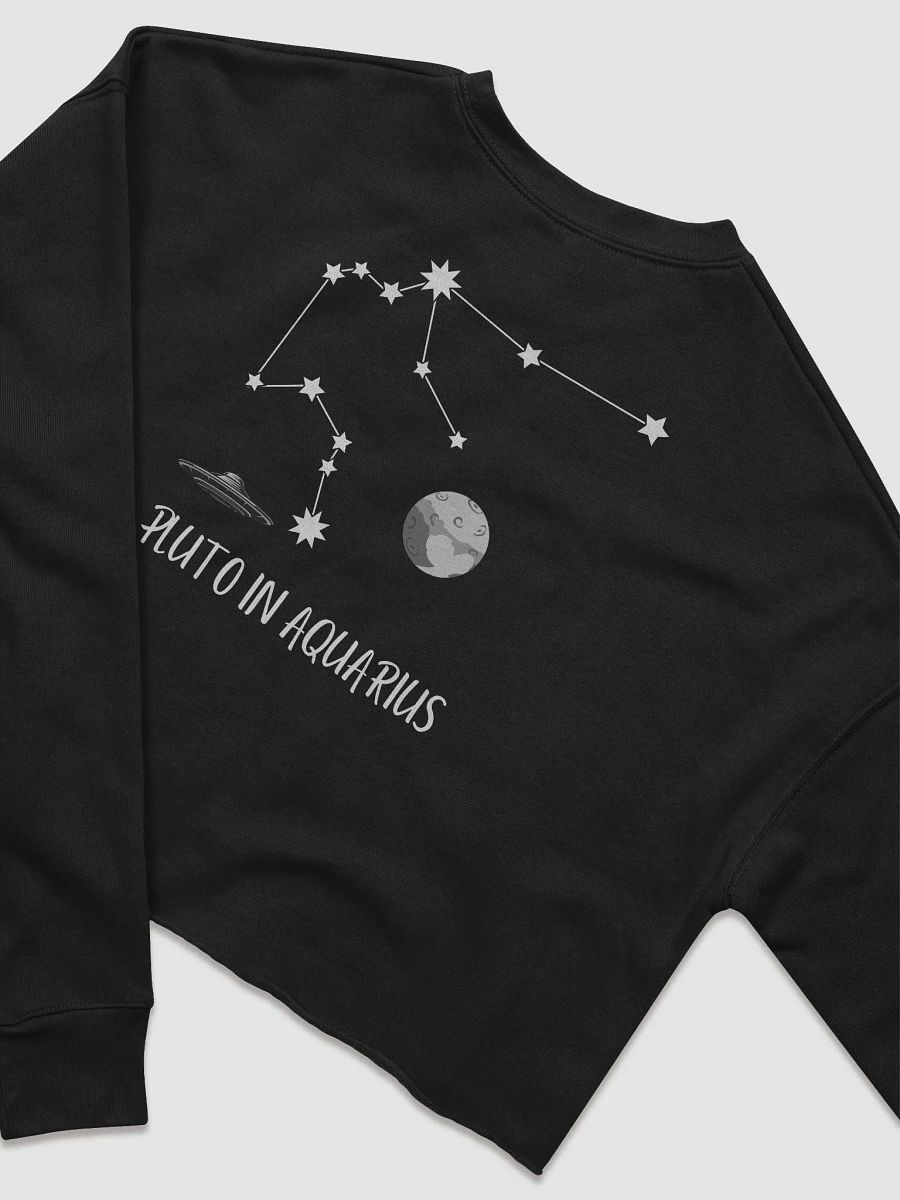 Pluto in Aquarius Zodiac Astrology Solar System Long Sleeve Crop Sweatshirt! product image (8)