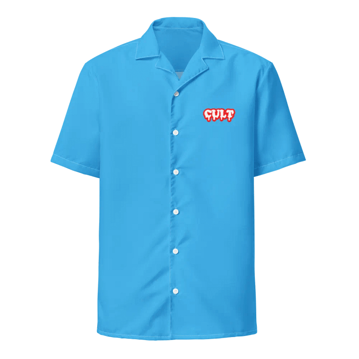 OCEAN BLUE RED CULT BUTTON UP product image (1)
