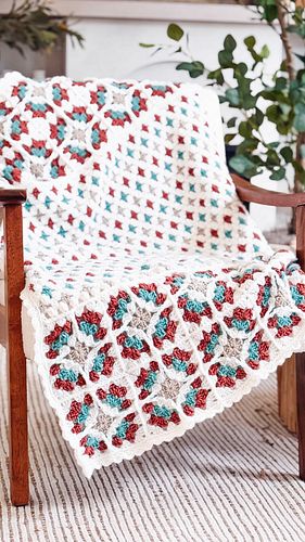 Say WB1 for the Windowpane Granny Square Blanket with 7 different sizes to choose from, this blanket is perfect for everythin...