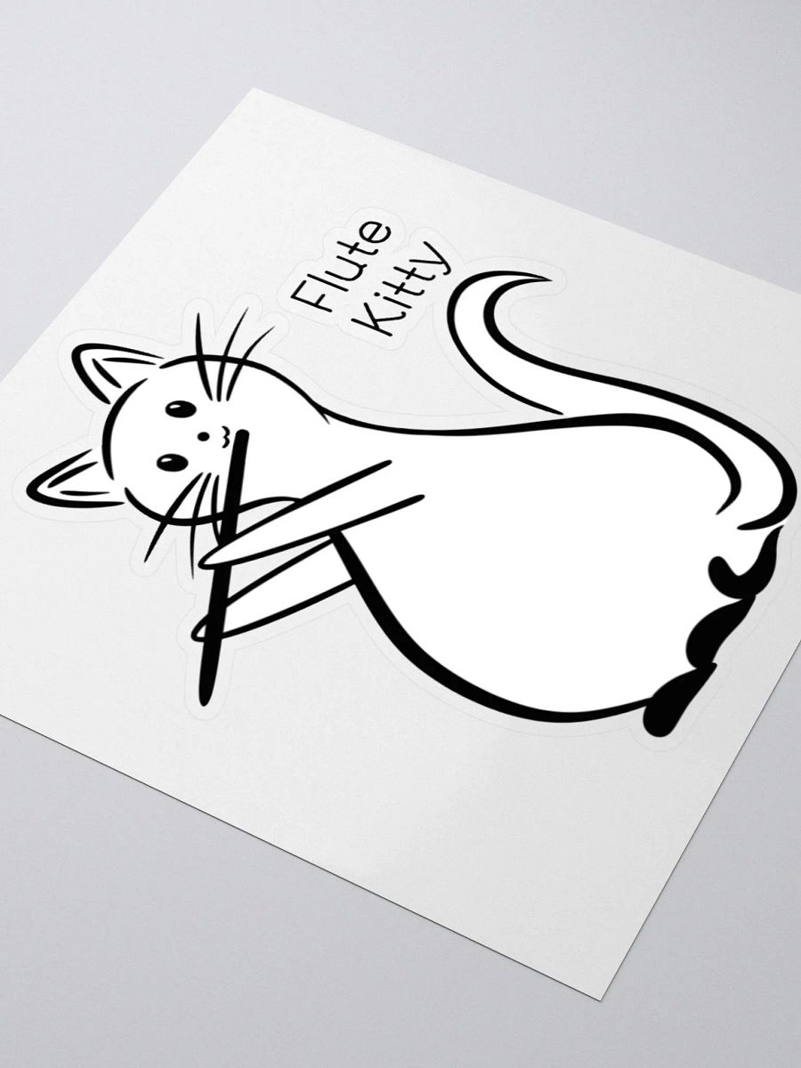 Whimsical Kiss Cut Flute Kitty Sticker product image (3)