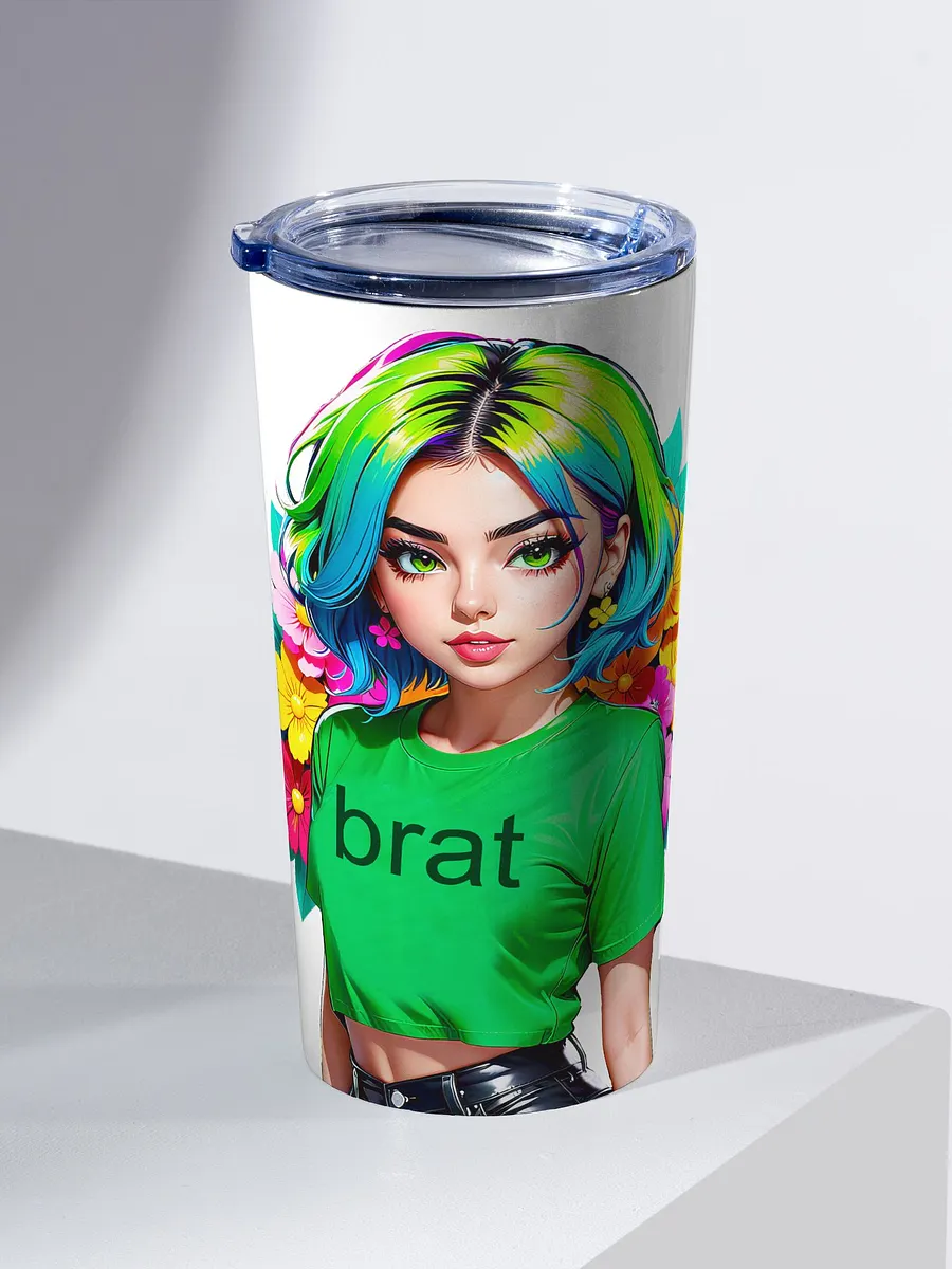 Brat 20 oz Tapered Stainless Steel Tumbler - White - Brat Life v1 product image (3)
