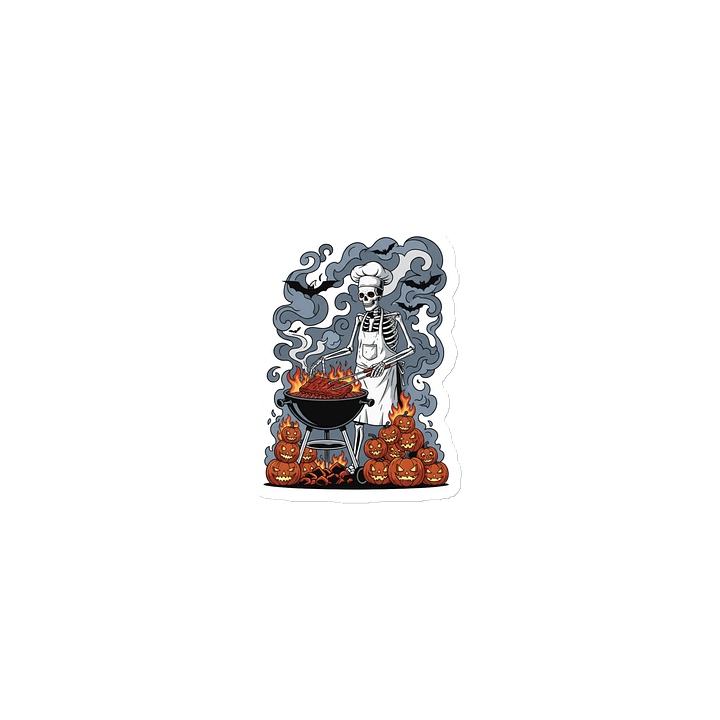 Skeleton Pitmaster: Midnight Kettle BBQ Magnet product image (1)