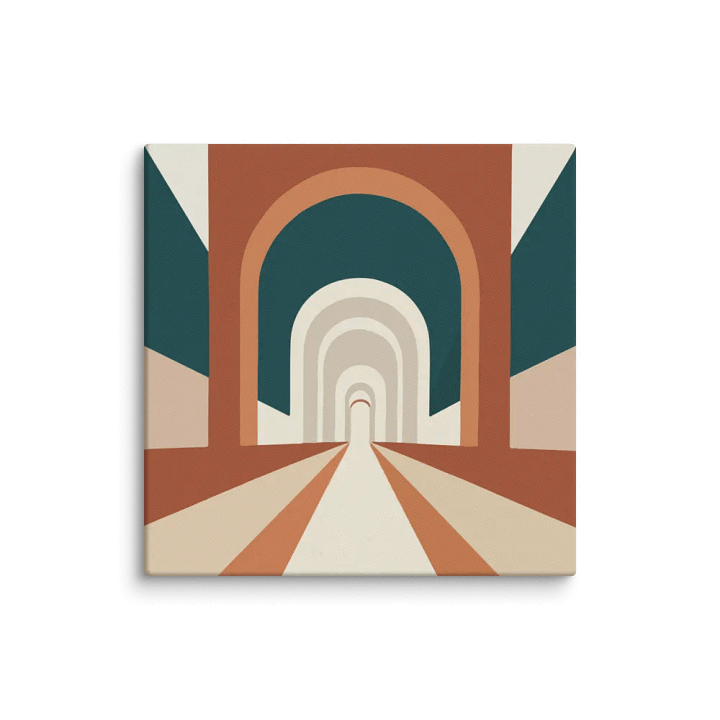 Serene Symmetry: Modern Architectural Tunnel Wall Art Print product image (29)