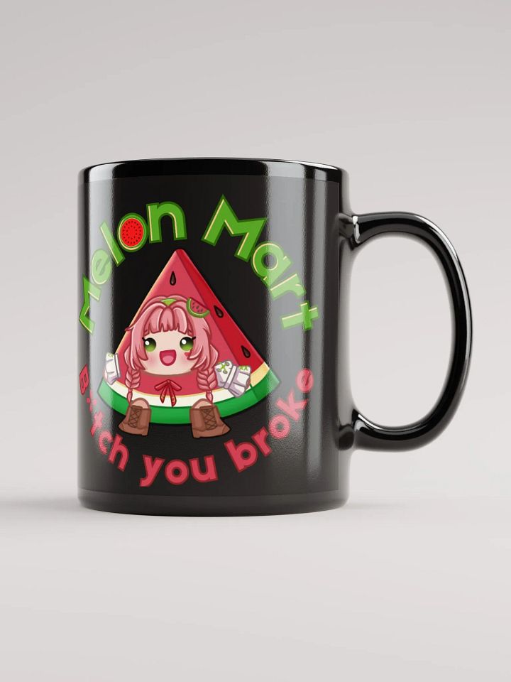 Melon Mart Glossy Black Mug product image (1)