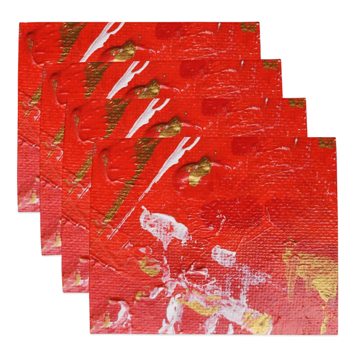 Red, Gold and White Placemats (Set of 4) product image (2)